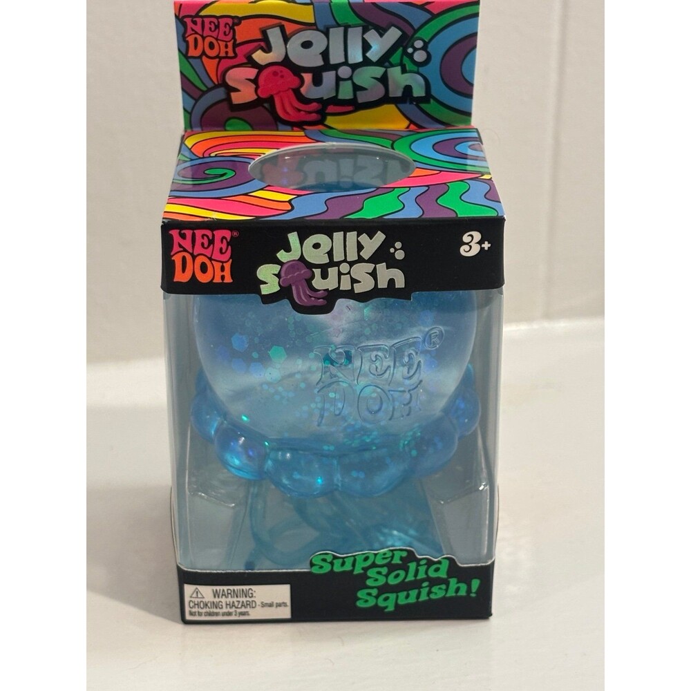 NeeDoh Jelly Squish Blue Jellyfish Squishy Brand New in Box